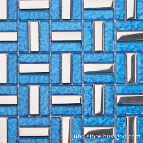 2014 Most Popular Stone Mix Crystal Glass Mosaic, 300*300mm